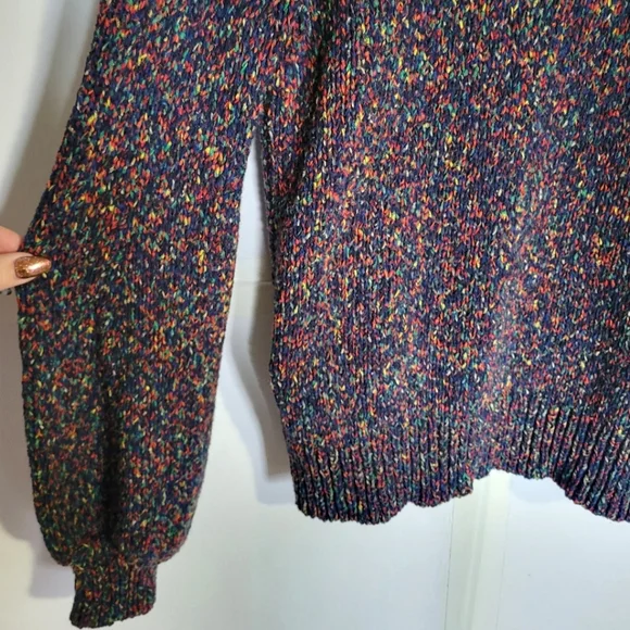 Anthro Seen Worn Kept Colorful Knit Sweater - Picture 3 of 7